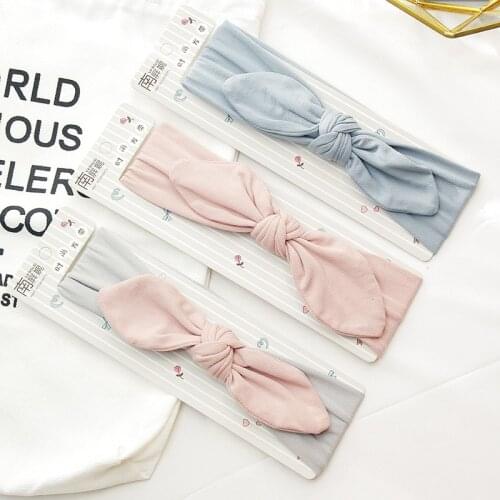 3Pcs/Set Kids' Dot Printed Cotton Headbands Handmade Knotted Stretchy Hair Band For Girl Children Birthday Gift Hair Accessories