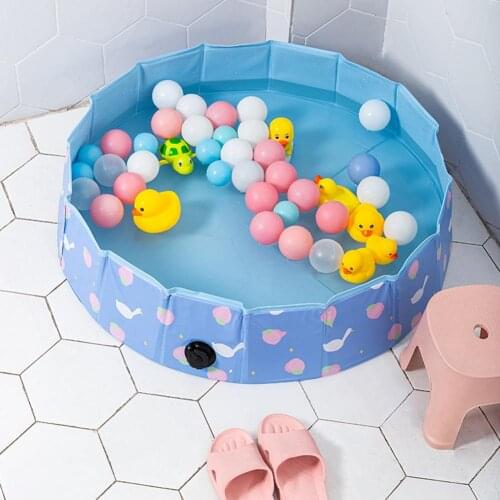Ocean Ball Pool Children Home Folding Ball Pool Toy Indoor Fence Baby Bubble Color Ball Game Multi-function Folding Pool Bathtub