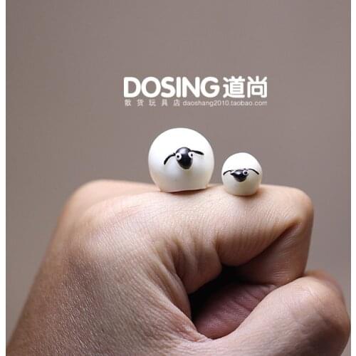 Wild Animal Little Sheep Model Ornaments Cute Small Lamb Fairy Garden Miniature Accessories Decor Action Figures Figurine Toys