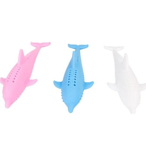 Pet Cat Catnip Toy Creative Silicone Fish Cat Chew Toy Cat Teething Toy Cat Molar Toothpaste Pet Cleaning Teeth