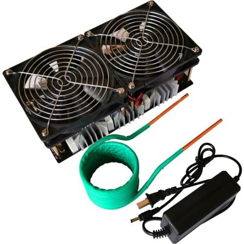 2500W ZVS Induction Heater Induction Heating PCB Board Heating Machine Melted Metal + Coil Mayitr+ Crucible+Pump+Power Supply