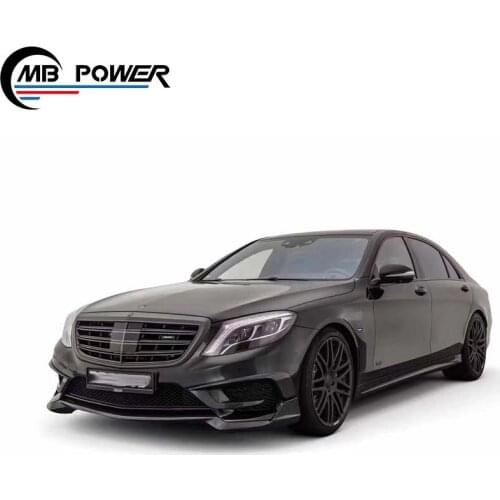 S CLASS W222 S63 S65 B700 style body kit fit for high quality w222 front lip fog light covers rear diffuser with tips body kit
