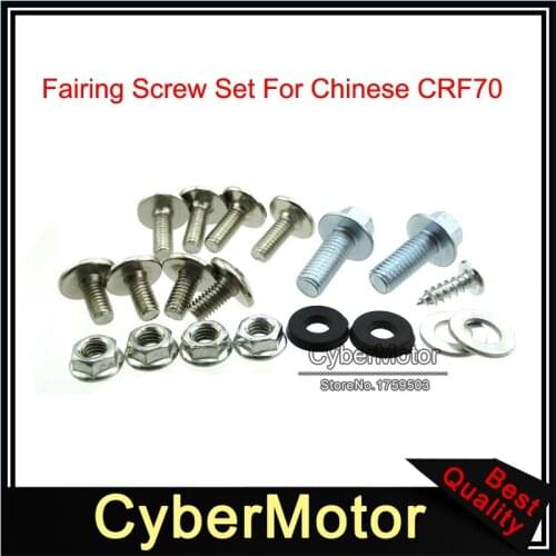 Fairing Screw Set Plastic Panel Bolts For Chinese CRF70 Pit Dirt Bike Motorcycle