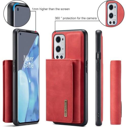 Case For OnePlus 9 Pro R Leather Flip Luxury Magnetic Wallet Phone Case For Credit Card Protective Shockproof Stand Full Cover