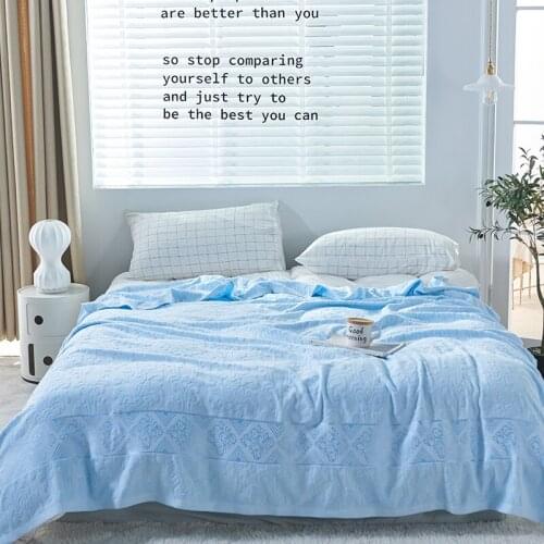 Summer Soft Couch Bedding Coverlet Towel Quilt Women Wrap Blanket Air-conditioning Throw Blanket for Bed Sofa Office