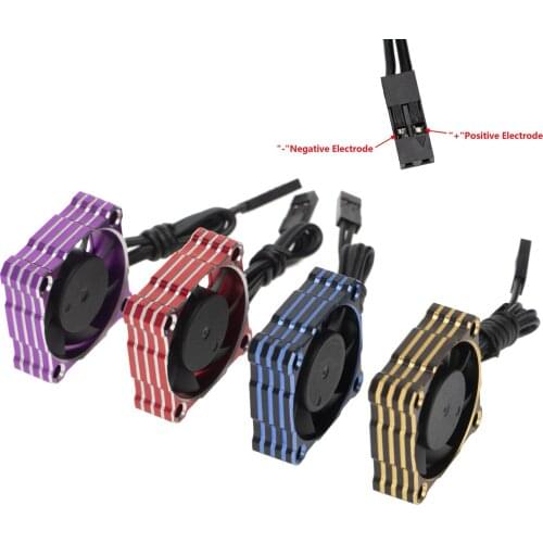 Metal 30mm 5V-9V 25000PRM & 40mm 15000RPM 5V-9V Cooling Fan Heat Sink for 1/8 1/10 1/12 RC Car Motor / ESC Model Plug