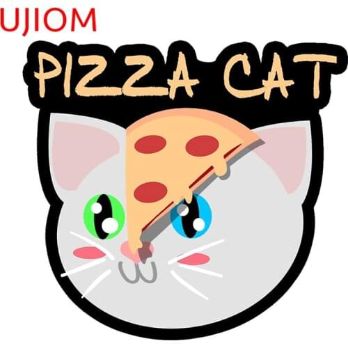UJIOM Wall Stickers Pizza Cat Wallpaper Decoration Bedroom Waterproof Windows Sticker Accessories Room Home Decor PVC Art Decals