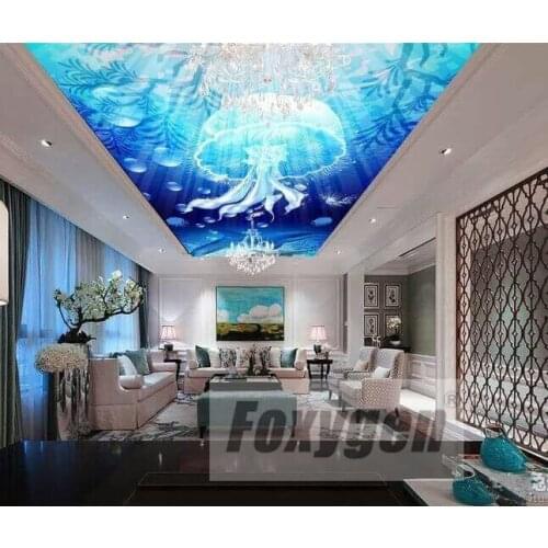 New popular Dightal printing and UV printed suspended ceiling flower and 3D sky ceiling design