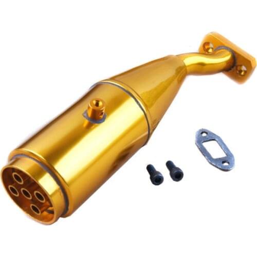 Upgrade 5 hole Rocket Aluminum Rear Exhaust Pipe for 1/5 Gas RC Car HPI Rovan HSP KM SS FG Baja 5B 5T 5SC Monster Truck 15005G