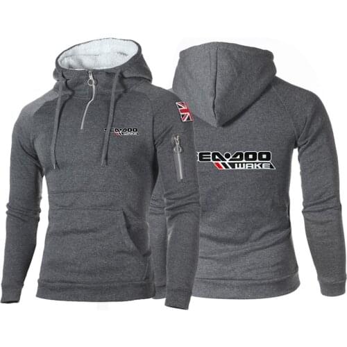 Autumn Zipper Warm Sea Doo Seadoo Moto Hoodies Mens Casual Patchwork Sweatshirts Mens Hip Hop Streetwear Male Pullover Coats