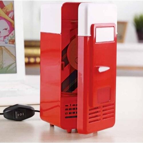 Portable Mini 780ml Fridge USB Powered Car Drink Cooler Home Desktop Boat Travel Cosmetic Fridge Multipurpose Energy-saving