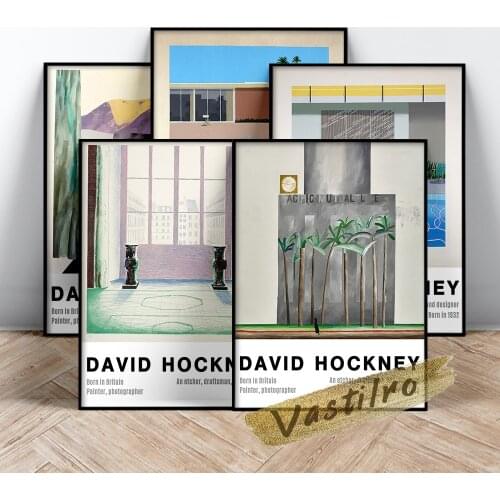 David Hockney Splash Poster Exhibition Museum Scenery Canvas Painting Wall Picture Swimming Art Prints Natatorium Wall Decor