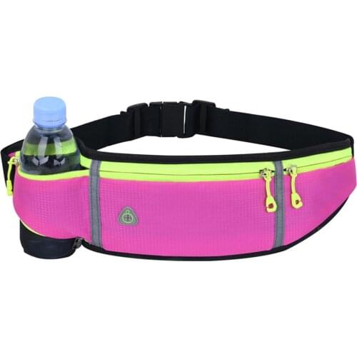 Hot Selling Running Belt Waist Pack with Water Bottle Holder for Men Women Waist Pouch Fanny Bag Gym Bags