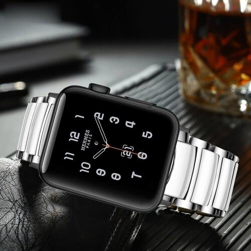 Watchbands for apple watch 5 band 40mm 44mm luxury Ceramics bands for iwatch 4 3 strap 38mm 42mm Bracelet Easy adjustment belt