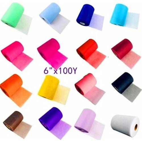 Tulle Roll 15cm 100 Yards Tutu Dress Tulle Roll Fabric Wedding Birthday Party Decoration Decorative Crafts Supplies