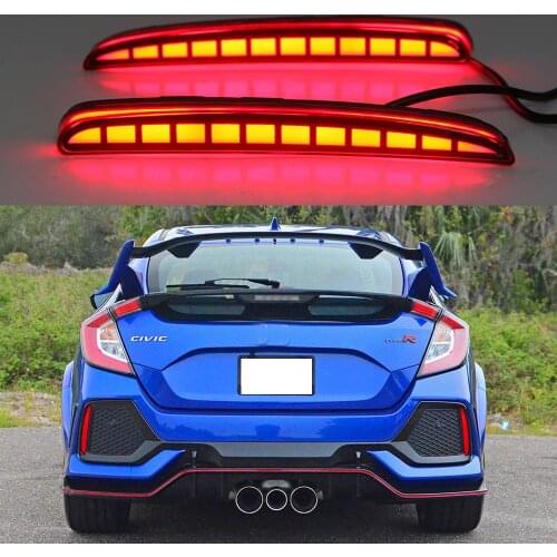 LED Reflector Rear Bumper Tail Light Lamp For Honda Civic Type R 2017 - 2020