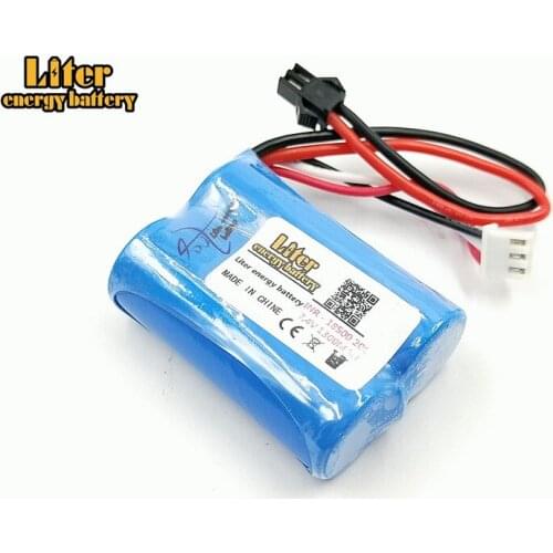 7.4V 1100mAH Remote control helicopter General Li battery 15C 7.4V discharge Lipo battery 18500 SM Plug