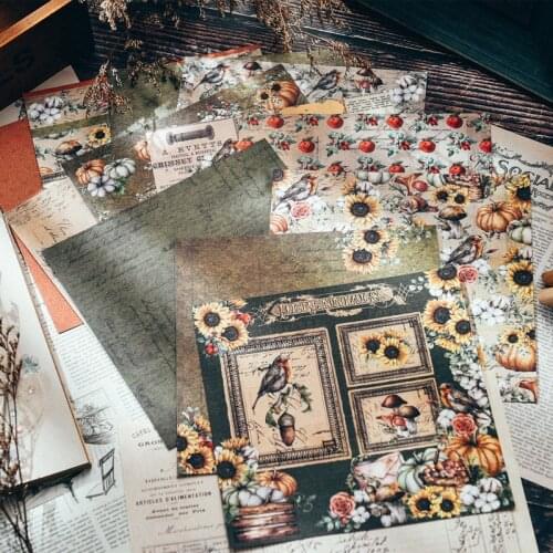 Vintage Bird Flower Basic Material Paper DIY Scrapbooking Journal Base Collage TAG. Photo Props Gift Packaging Decoration