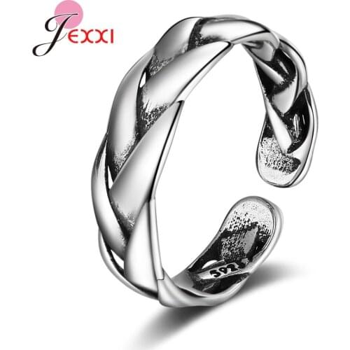 Factory Price 925 Sterling Silver Fashional Cute Retro Charming Open Rings For Woman Girls Wife Student Wholesale Jewelry