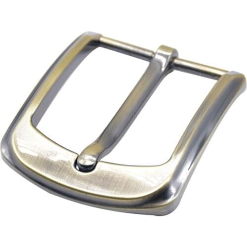 1pcs 40mm Single Pin Half Buckle for Leather Craft Jeans Webbing End Bar Heel bar Buckle Hot Zinc Alloy Mens Casual Belt Buckle