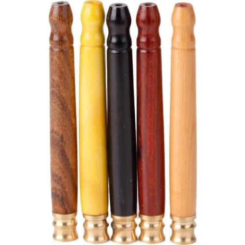 1 Pcs Wood 5mm Filter Pipes Smoking Pipe Portable Creative Tobacco Pipe Narguile Smoke Mouthpiece Cigarette Holder