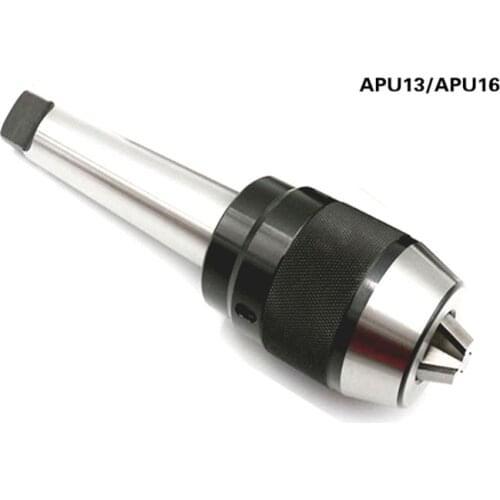 1PCS chuck MT4 APU13 APU16 MTA4 toolholder Integrated keyless self tight Drill chuck for milling lathe