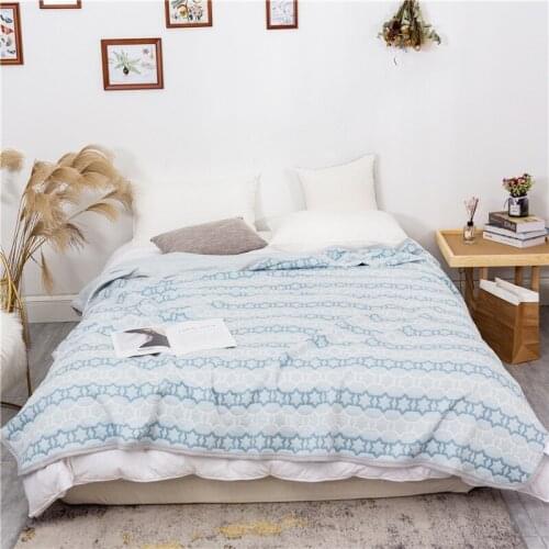 2020 New Summer Washed Cotton Air-conditioning Quilt Soft Breathable Blanket machine washable quilt Suitable for Adults