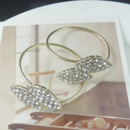 6pc Napkin Ring Flower Rhinestone Holder Wedding Banquet Dinner Napkin Ring Hotel Restaurant Dedicated Mouth Cloth Napkin Buckle