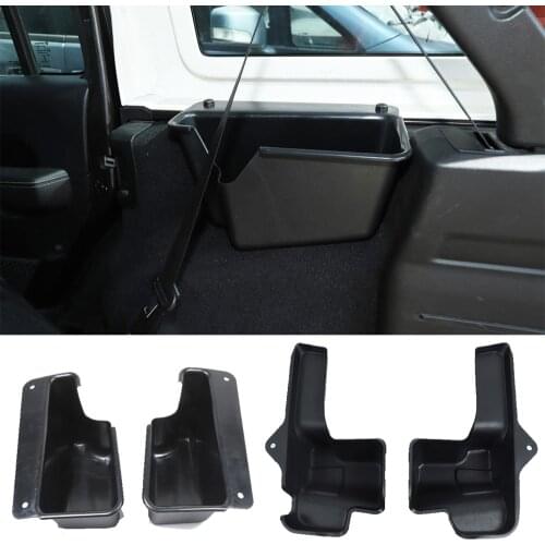 ABS Black Stowing Tidying Rear Trunk Side Storage Box Organizer Tray For Jeep Wrangler JL 4-Door 2018-2021 Car Accessories