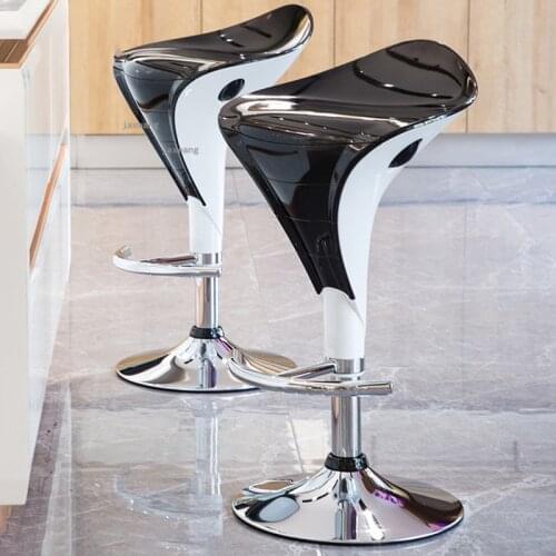 Nordic Style Bar Stools for Kitchen Restaurant High-foot Bar Chairs Modern Minimalist Household Hotel Coffee Lift Swivel Chair