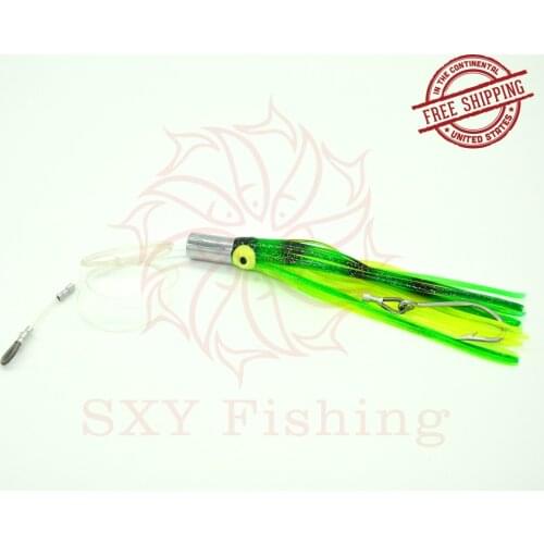 FREE SHIPPING metal sea fishing P16 Drag the bait Marine towing hook Tuna bait Metal rotary bait octopus lure Metal head lure