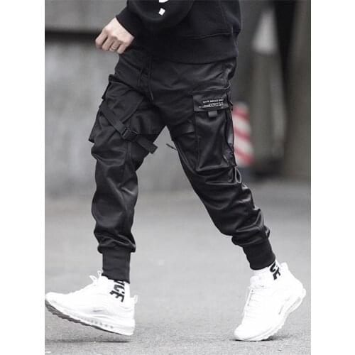 Hidden Function Wind Lace-up Trousers A Popular Symbol for Men Tactical Paratrooper Overalls Streamer Trousers