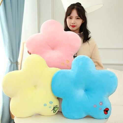 50cm Beautiful Colorful Flower Plush Toy Soft Cartoon Plant Stuffed Doll Chair Cushion Sofa Pillow Kids Lovers Birthday Gifts