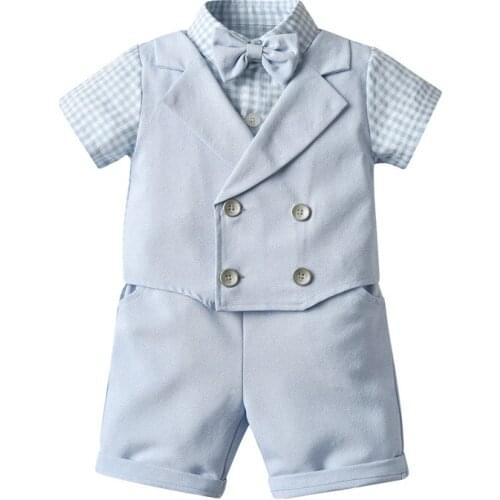 Toddler Boys Clothing Set 2021 Baby Shorts Suits Spanish Children Boys Birthday Party Summer Clothes Sets for Little Boys Outfit