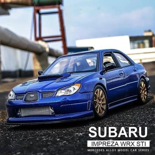 1:24 Subaru Impreza WRX STI Supercar Alloy Car Model Diecasts & Toy Vehicles Collect Car Toy Boy Birthday gifts