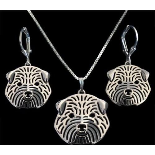Fashion Lovers' Alloy Norfolk Terrier Dog Jewelry Set Metal Chain Dog Jewelry Set For Women