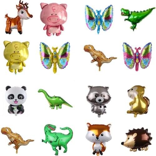Cartoon Animal Aluminum Balloon Kids Toy Cute Raccoon Fox Hedgehog Foil Balloon Panda Helium Balons for Baby Children Birthday