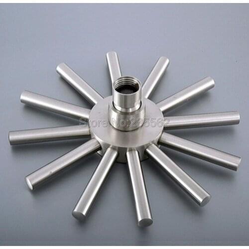 Bathroom Accessory 8" Inch Brushed Nickel Water Saving Sunflower Shape Top Rain Shower Head Bathroom Fitting Lsh270