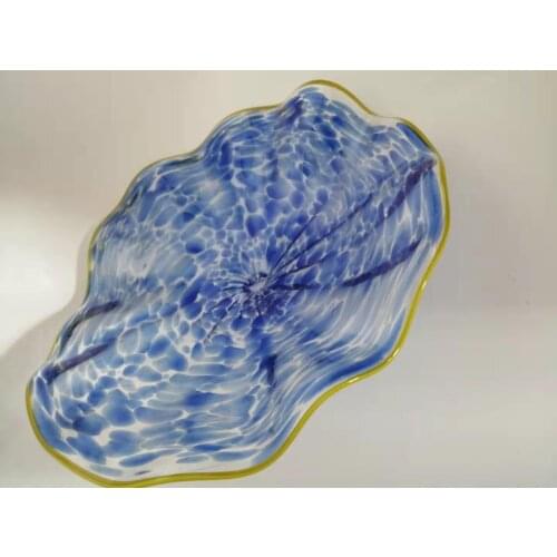 BLown Glass Wall Lamp Murano Glass Hanging Plates Hand Blown Glass Flower Wall Art Plates