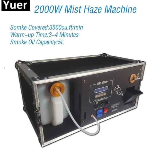 New 2000W Mist Haze Machine DMX Smog Machine Sound Party Color Music Club Equipment DJ Disco Stage Lights Fog Somke Machine