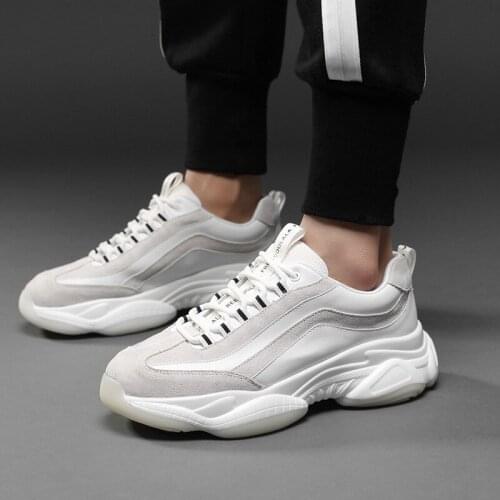 2021 New Extra-large Size Mens Shoes Leather White Shoes Spring Shoes All-match Korean Board Shoes, Fashion Trend Casual Shoes