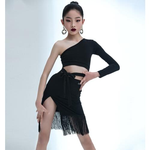 Fashion Latin Dance Performance Dress Sexy Mesh Fishtail Tassel Fringed Dress National Standard Latin Dance Dress Wear DQS6787