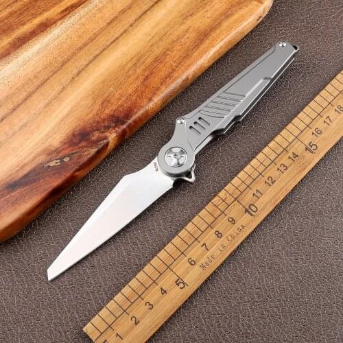 Portable Ball Bearing M390 Blade Titanium Alloy Handle Camping Hunting Outdoor Tool Kitchen Fruit Multifunctional Folding Knife