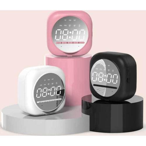 Q12 Bluetooth 5.0 Multifunctional Alarm Clock Subwoofer Speaker Support TF Card