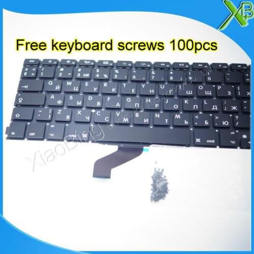 Brand New RU Russian keyboard+100pcs keyboard screws For MacBook Pro Retina 13.3" A1425 2012 Year