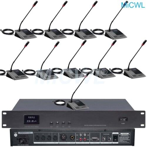 MICWL LED Meeting room Conference Microphone System Telephone function Built-in speaker 2 President 22 Delegate A351M-A3516