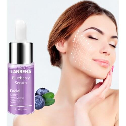 LANBENA Blueberry Hyaluronic Acid Serum Essence Oil Moisturizing Reduces Fine lines Whitening Anti-Aging Anti Wrinkle Skin Care