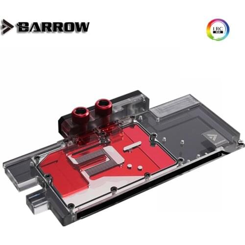 Barrow Full Coverage GPU Water Block for VGA COLORFUL iGame RTX2070 5V ARGB 3PIN MOBO AURA SYNC BS-COI2070-PA