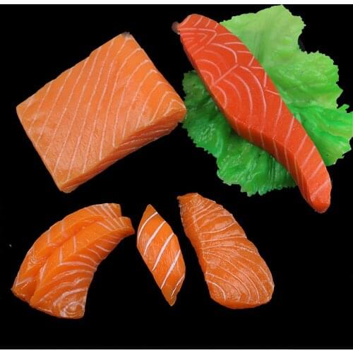 Japanese food display props hotel restaurant store shop decoration fake simulation sushi fish block portion slices model