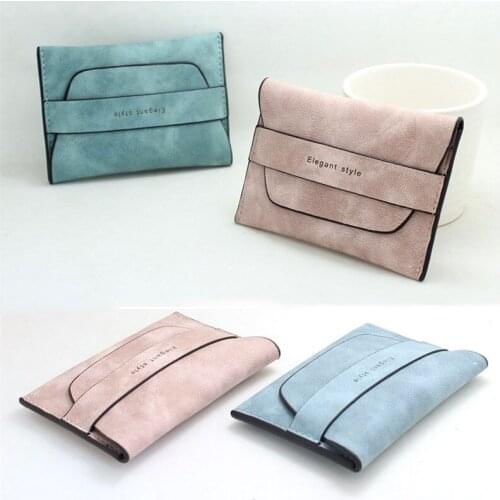 Women Wallets Mini Female Money Wallets PU Leather Lady Coin Pocket Purses Solid Color Fashion Mini Card Holder